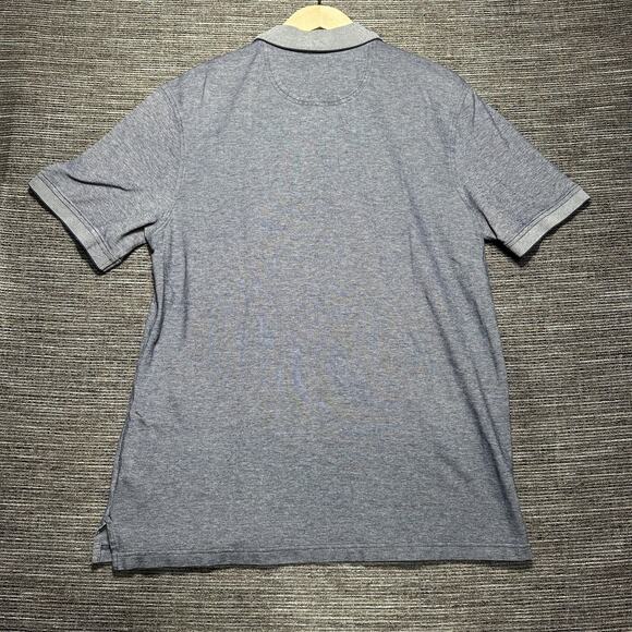 Nordstrom Polo Shirt Men's L Blue Short Sleeve Casual Stretch - Picture 8 of 9
